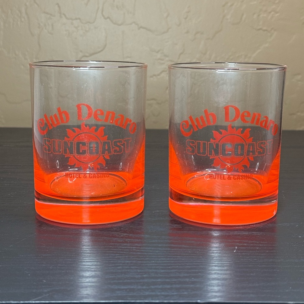 Suncoast Club Denaro Orange Glass Set from Las Vegas